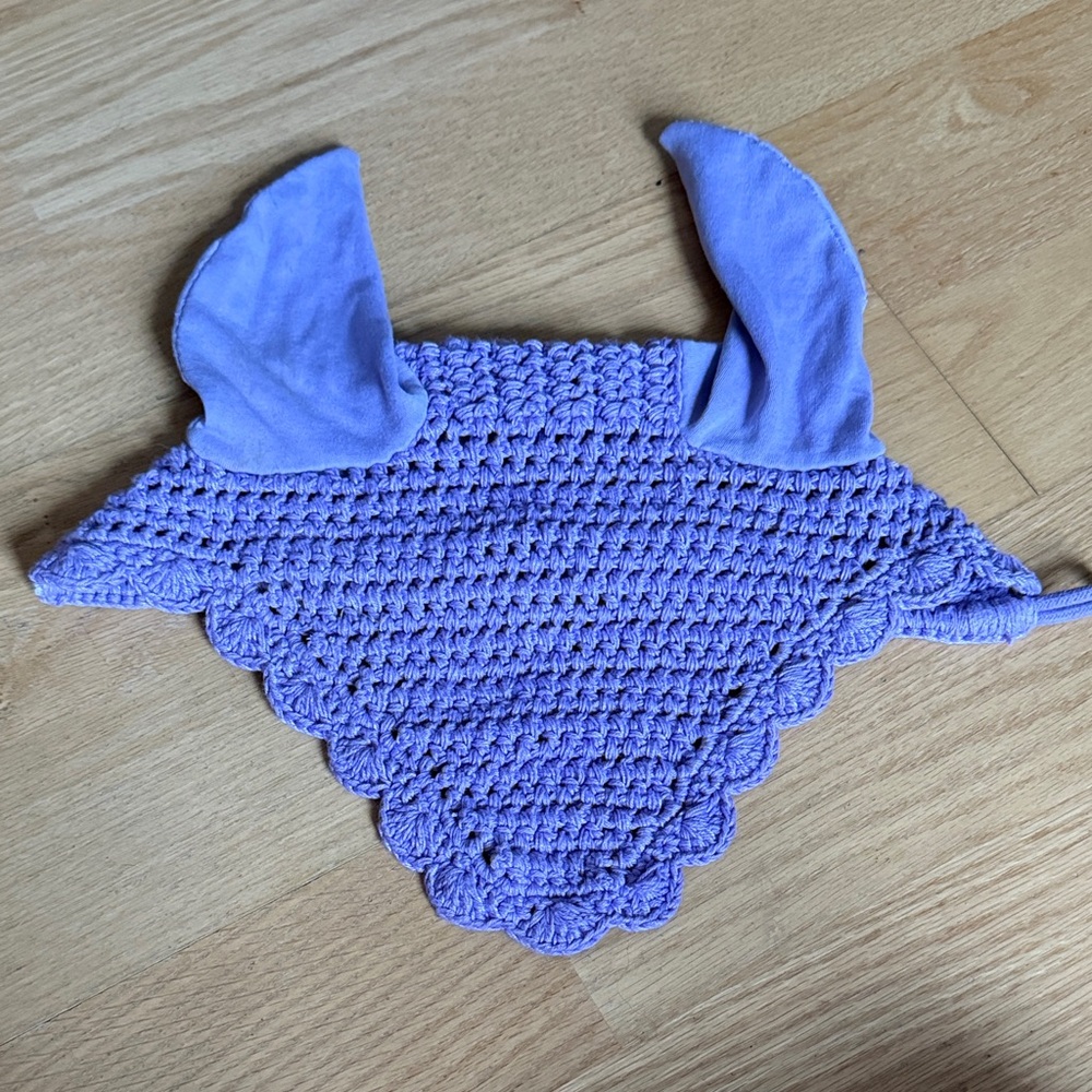 Lavender Crochet Horse Ear Bonnet